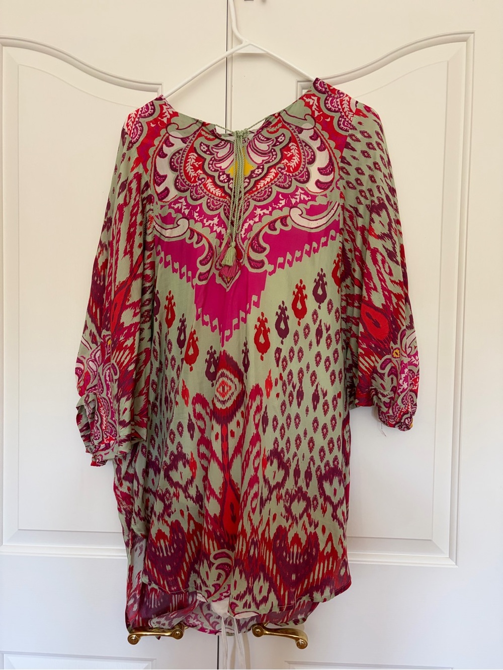Boho Printed V-Neck Women's cord set in Pink and Sage